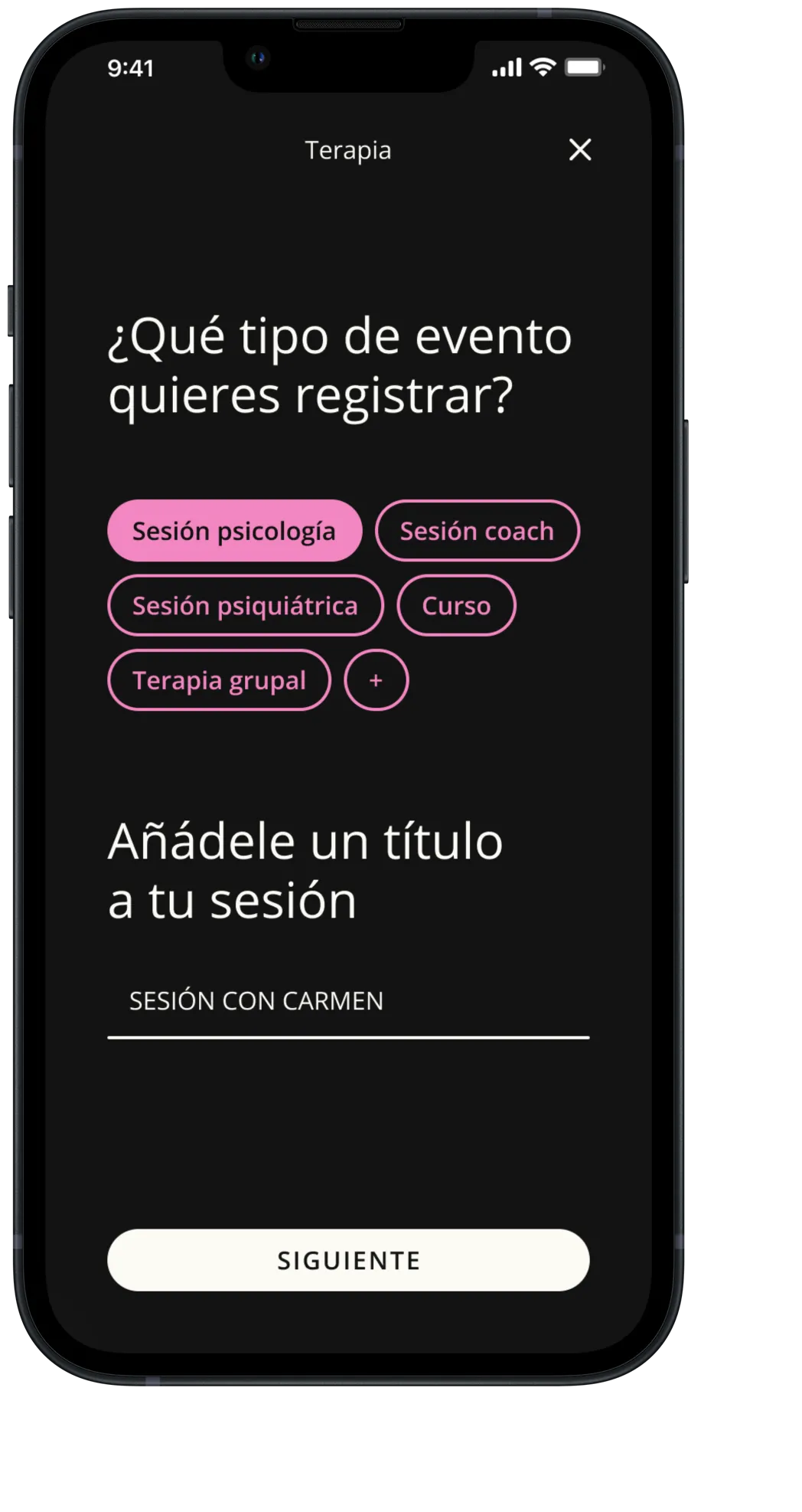 Therapy screen 1